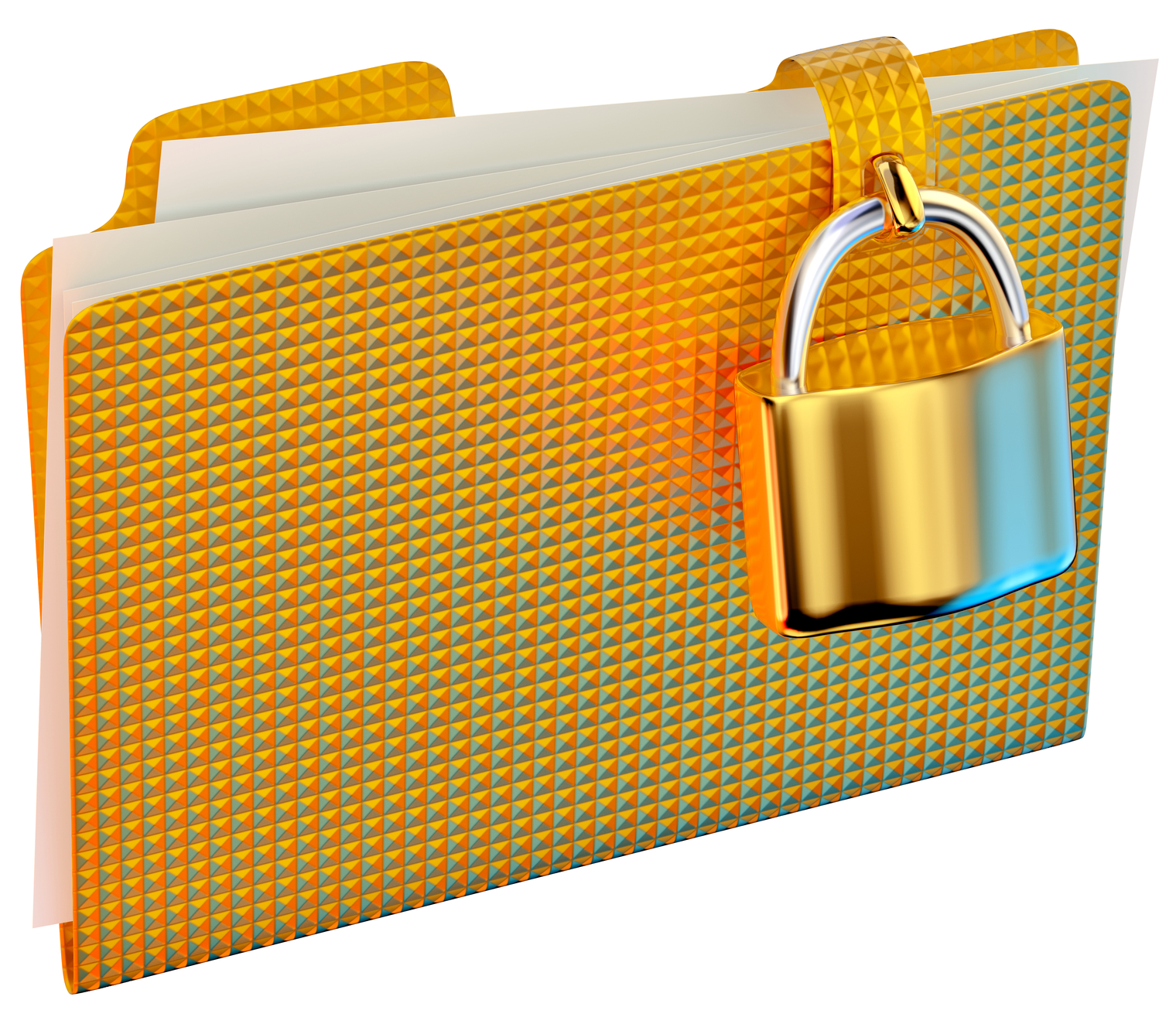 File Folder with a Padlock on it